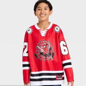 Target Boys' Spider-Man Hockey Jersey - Red L SOLD OUT